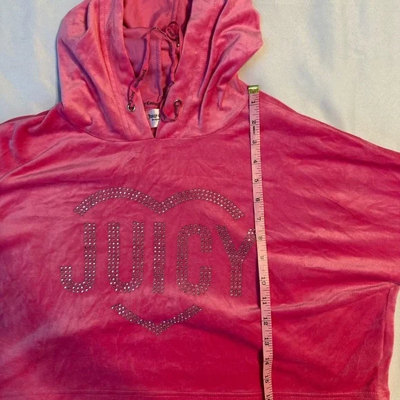 Pink Velour Juicy Couture Hoodie and Jogger Set - Picture 8 of 11